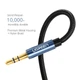 Аудиокабель mini jack 3,5 mm UGREEN AV112 Gold Plated Metal Case с угловым L-образным штекером (1m). Blue - изображение 3