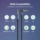 Аудиокабель mini jack 3,5 mm UGREEN AV112 Gold Plated Metal Case с угловым L-образным штекером (1m). Blue - изображение 6