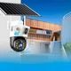 Камера видеонаблюдения от SIM-карты 4G с солнечной панелью, поворотная уличная IP-камера 1080p с 2 объективами, ночным видением, датчиком движения, внешняя беспроводная камера с управлением через приложение V380 Бело-черная V36 - изображение 7