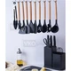Набор кухонных принадлежностей Kitchen Set 19 предметов черный силиконовый кухонный набор с подставкой - изображение 4