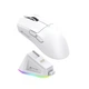 Игровая мышка Attack Shark X11, 3 вида подключения (2.4 G/Bluetooth/провод), с зарядной базой (ARGB док станция), 22000dpi, белая - изображение 3
