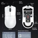 Игровая мышка Attack Shark X11, 3 вида подключения (2.4 G/Bluetooth/провод), с зарядной базой (ARGB док станция), 22000dpi, белая - изображение 5