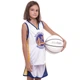 Форма баскетбольная детская NBA клуб Golden state warriors 35 NB-Sport размер L 128-134 см цвет белый-синий-желтый BA-0973 - изображение 6