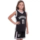 Форма баскетбольная детская NBA клуб Brooklyn Nets 11 NB-Sport размер L 128-134 см цвет черный-белый 3578 - изображение 8