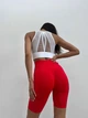 Спортивные женские удлиненные шорты Wake Up с Push Up Однотонные Велосипедки XS-S Красные (4543S) - изображение 2