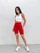Спортивные женские удлиненные шорты Wake Up с Push Up Однотонные Велосипедки XS-S Красные (4543S) - изображение 3