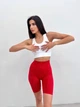 Спортивные женские удлиненные шорты Wake Up с Push Up Однотонные Велосипедки XS-S Красные (4543S) - изображение 4