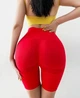 Спортивные женские удлиненные шорты Wake Up с Push Up Однотонные Велосипедки XS-S Красные (4543S) - изображение 7