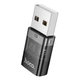 Перехідник HOCO USB male to c female USB2. 0 transparent adapter UA36C | 480Mbps, 3A | - зображення 5
