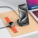 Зарядка Qi HOCO Astute 3-in-1 desktop charger + watch charger set CQ16A Black - зображення 5