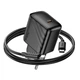 Адаптер мережевий Hoco Type-C to Lightning Cable Puerto single-port charger set CS24A |1Type-C, 25W/3A| чорний - зображення 5