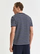 Футболка хлопковая мужская GANT Graphic Striped SS T-Shirt 2003307-433 L Синяя (7325708185990) - изображение 2