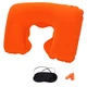 Дорожня надувна подушка підголівник Silenta Orange + маска + беруші + чохол (127070) - зображення 1