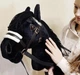 Хобіхорс Фріз чорний кінь на палиці - Hobby horse з вуздечкою А3 - изображение 2