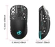 Мышь беспроводная, бесшумная HYSJ Т90 с аккумулятором и подсветкой 2,4G+Bluetooth + коврик - изображение 6
