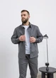 Костюм мужской котоновый MonsterBrand демисезонный M (48) графит - изображение 3