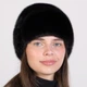 Женская шапка из натурального меха норки на вязаной основе Меховой Стиль Лобик 54-60 Черный (132/D) - изображение 1