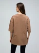 Футболка хлопковая оверсайз длинная женская Ray U0104W-Brown L-XL Коричневая (RAY2000000027074) - изображение 2