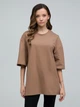 Футболка хлопковая оверсайз длинная женская Ray U0104W-Brown L-XL Коричневая (RAY2000000027074) - изображение 3