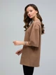 Футболка хлопковая оверсайз длинная женская Ray U0104W-Brown L-XL Коричневая (RAY2000000027074) - изображение 4