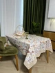 Скатерть водоотталкивающая Delux Textil с кружевом Пасхальные кролики классик 210 х 140 см (368124) - изображение 3