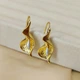Женские сережки Калла jewelry Золотистый - изображение 2