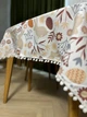 Скатерть водоотталкивающая Delux Textil с помпонами Пасхальные кролики классик 210 х 140 см (368136) - изображение 3