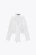 Рубашка ZARA белая с завязками XXL - изображение 4