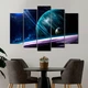 Картина на холсте Космические планеты и яркая далекая звезда 137x85 см (V208-5_L) - изображение 1
