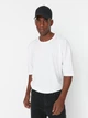 Футболка длинная мужская Trendyol TMNSS22TS0317 M White (8683045915663) - изображение 1