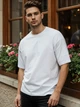 Футболка длинная мужская Trendyol TMNSS22TS0317 M White (8683045915663) - изображение 6
