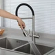 Смеситель для кухни с подключением к фильтру GAPPO G4399-75 и гибким изливом, сатин/черный - изображение 2