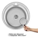Кухонна мийка WEZER 510(08) Deсor 510x180 мм + сифон - изображение 2
