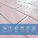 3D панель стінова самоклеюча Sticker Wall 70*70cm*5mm рожевий кирпич зі сріблом D (3DPanda-1501) - зображення 4