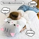 Мягкая игрушка кот батон подушка обнимашка для сна и обнимания детская плюшевая длинная серая 70 см мягкие игрушки для детей - изображение 5