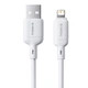 Дата-кабель Baseus Silky Series OS Fast Charging USB to Lightning 2.4A (1м) (P1037770) Moon White - зображення 5
