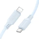 Прочный дата кабель Borofone BX115 Lotto Type-C to Lightning 27W (1m) Blue - изображение 4