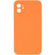 Чохол Silicone Case Square Full Camera Protective (AA) NOLOGO для Apple iPhone 11 (6.1") Помаранчевий / Papaya - изображение 1