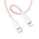 Міцний дата кабель Borofone BX117 Source Type-C to Lightning 27W (1m) Pink - зображення 3