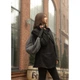 Жіноча сумка Sambag HOBO Bag-glove тканева сіра - изображение 7