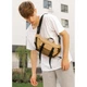 Велика чоловіча поясна сумка бананка Sambag DynamicDart бежева - изображение 5