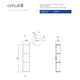 Стеллаж CERSANIT Larga 20x80x14см монтаж подвесной серый S932-096 - изображение 3