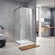 Кабіна для душу KOLLER POOL прямокутна дводверна без піддону Grace 120x80x190см прозорий вітраж 6 мм профіль хром G12080SC - зображення 2
