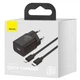 Блок живлення Baseus Super Quick Charger 20w комплект з кабелем type-c - lightning (TZCCSUP-B01) - зображення 5