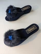 Комнатные тапочки Inblu IM35-3 c пушком на танкетке синие 38 - изображение 3