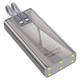 Повербанк 20000mAh 22.5W со встроенными кабелями Hoco J104A Discovery Edition 2xUSB/Type-C серый - изображение 7