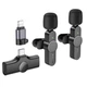 Комплект беспроводных петличных микрофонов BOROFONE BFK12 Trophy lavalier iP/Type-C 70 mAh Black (6941991106408) - изображение 1
