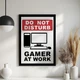 Постер Roomy "Do Not Disturb Gaming Sign" Біла рамка з глянцевим склом A3 (42x29.7 cm) - зображення 2