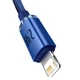 Кабель Baseus Crystal Shine USB - Lightning (M/M), 2.4A, 2 м Blue (CAJY000103) - изображение 4