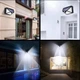 Ліхтар вуличний світлодіодний Solar interaction wall lamp 100 led з датчиком руху на сонячній зарядці чорний - изображение 3